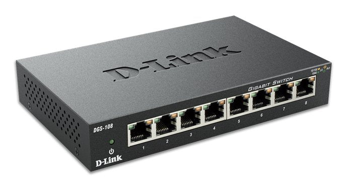 Switch D-Link Dgs-108 8 Puertos 10/100/1000mbps Gigabit Metal Housing