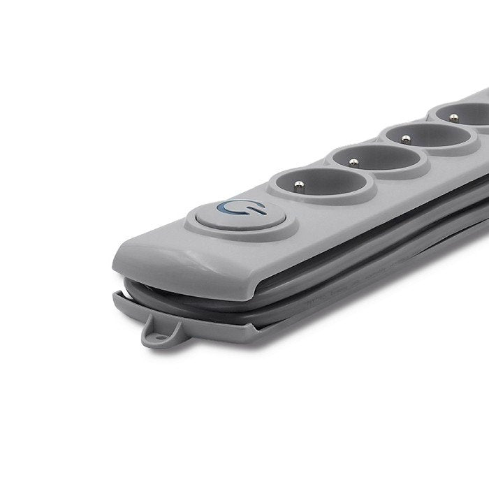 EAN 5901878502700 - Qoltec 50270 limitador de tensión Gris 5 salidas AC 230 V 1,8 m imagen 1