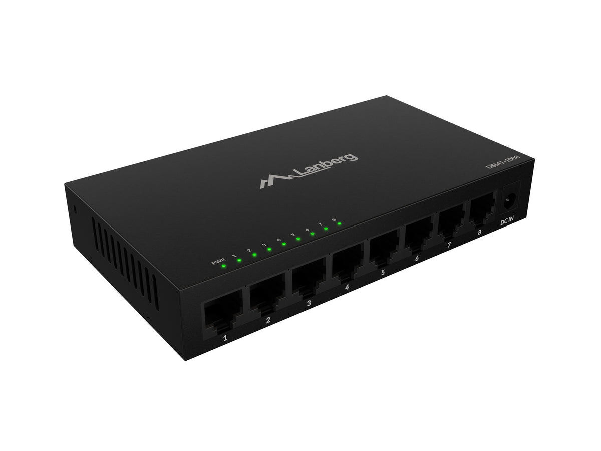 EAN 5901969447767 - Lanberg DSM1-1008 switch No administrado Gigabit Ethernet (10/100/1000) Escritorio Negro imagen 2