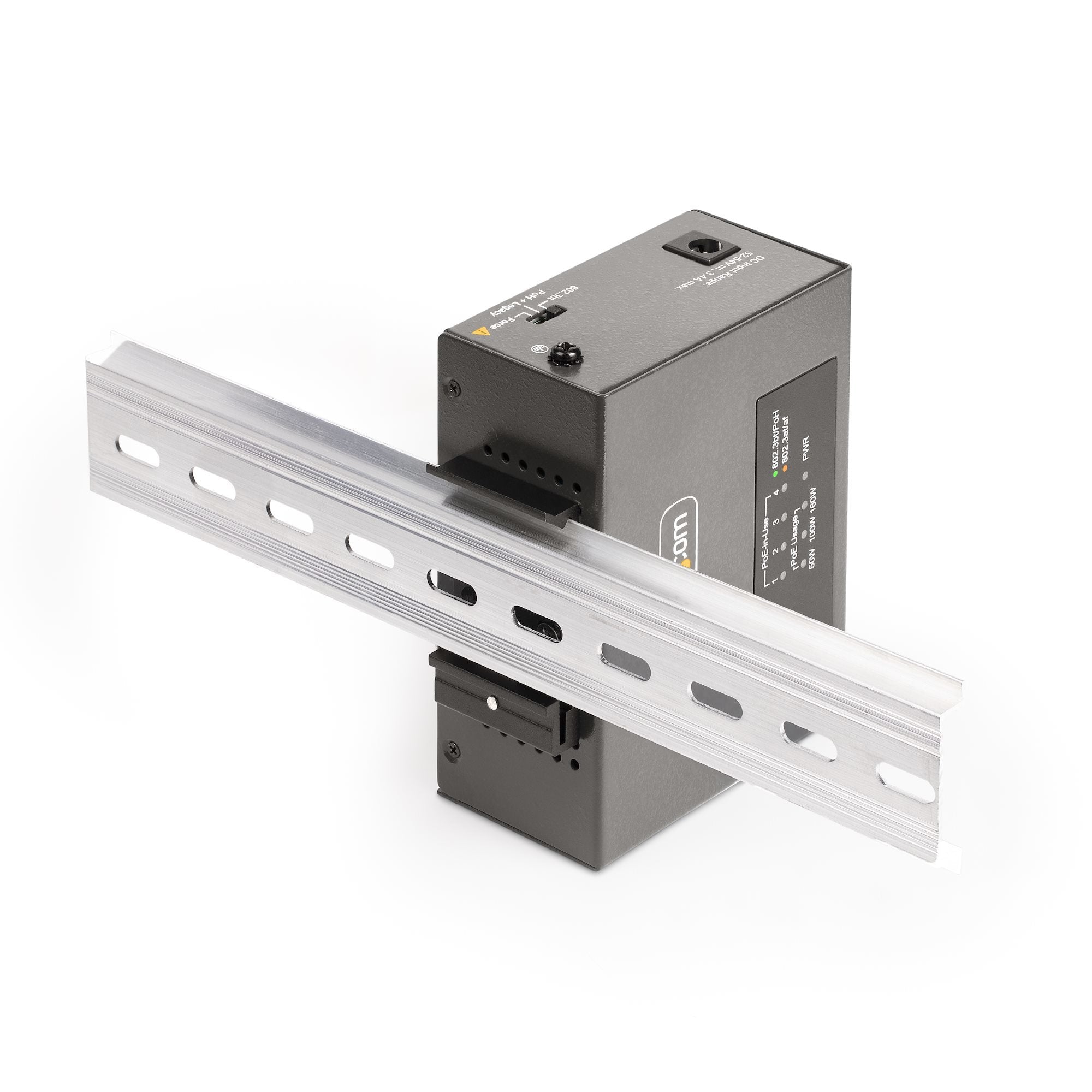 Startech.Com Switch Poe / Poe+ / Poe++ 802.3af/802.3at/802.3bt De 4 Puertos - 95w - 160w De Capacidad De Potencia - Inyector Power Over Ethernet 5g [Nbase-T] - Sin Gestionar - Para Carril Din / Pared