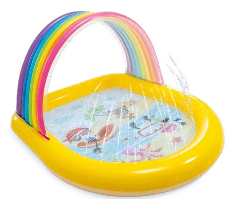Piscina Infantil, Arcoíris Con Rociador, 147 X 130 X 86 Cm