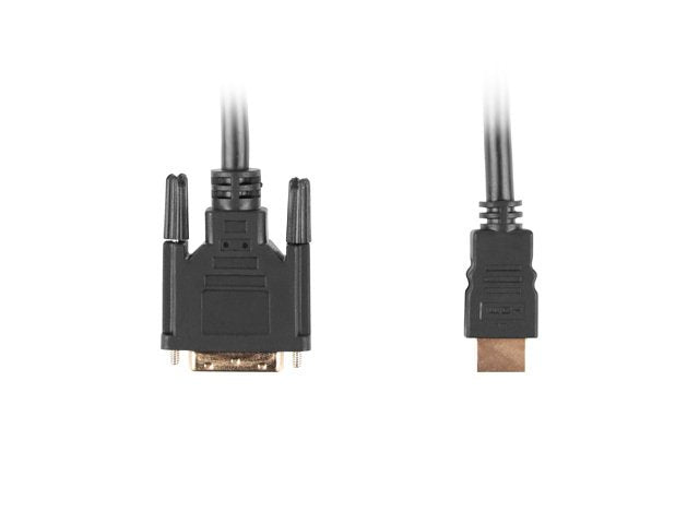 Lanberg Cable Hdmi A Dvi-D(18+1) Ca-Hddv-10cc-0018-Bk Conectores Macho/Macho Chapados En Oro Resolución 1920*1200 1.8m Negro