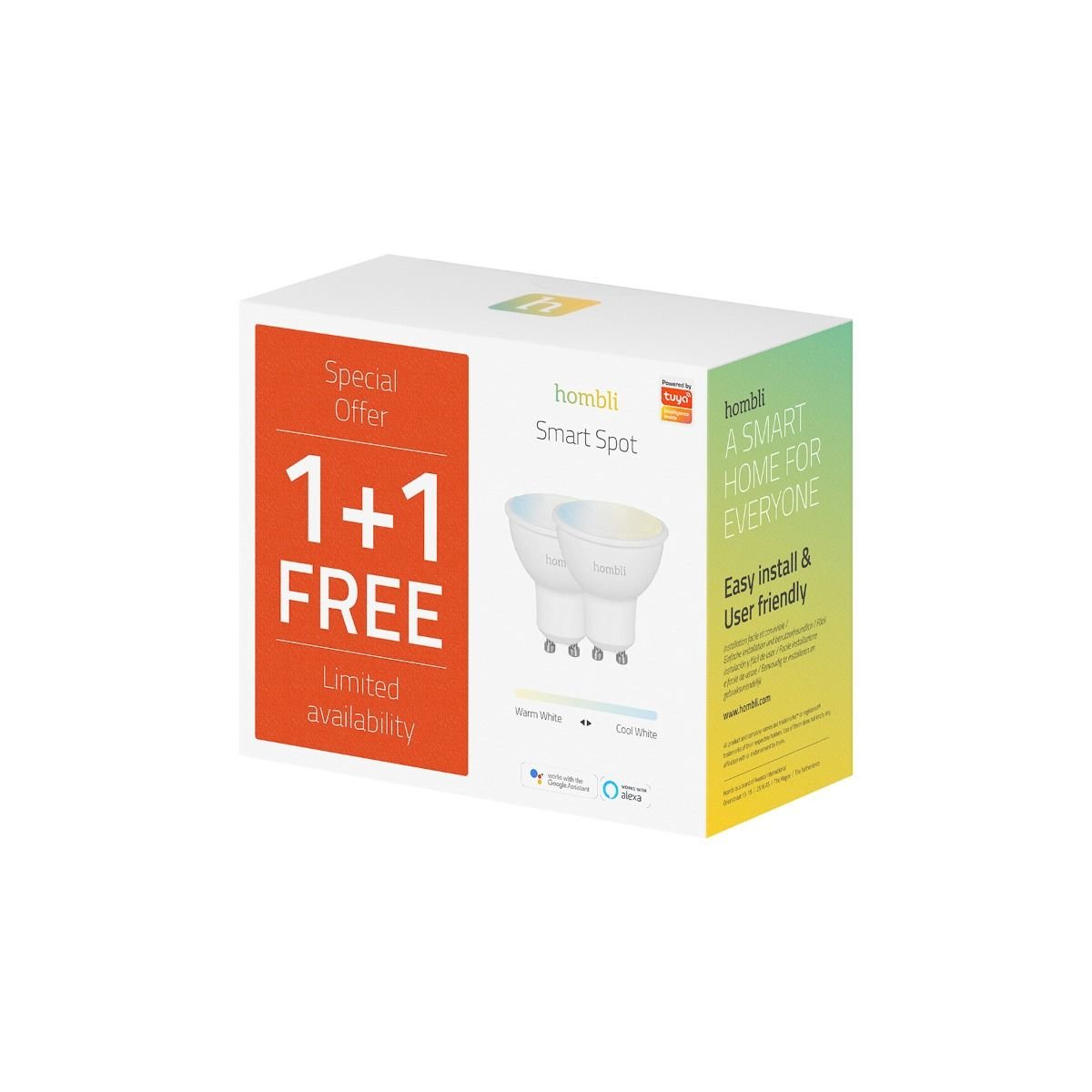 Hombli Smarte Glühbirne, 4,5w, Cct, 1+1 Promo Pack