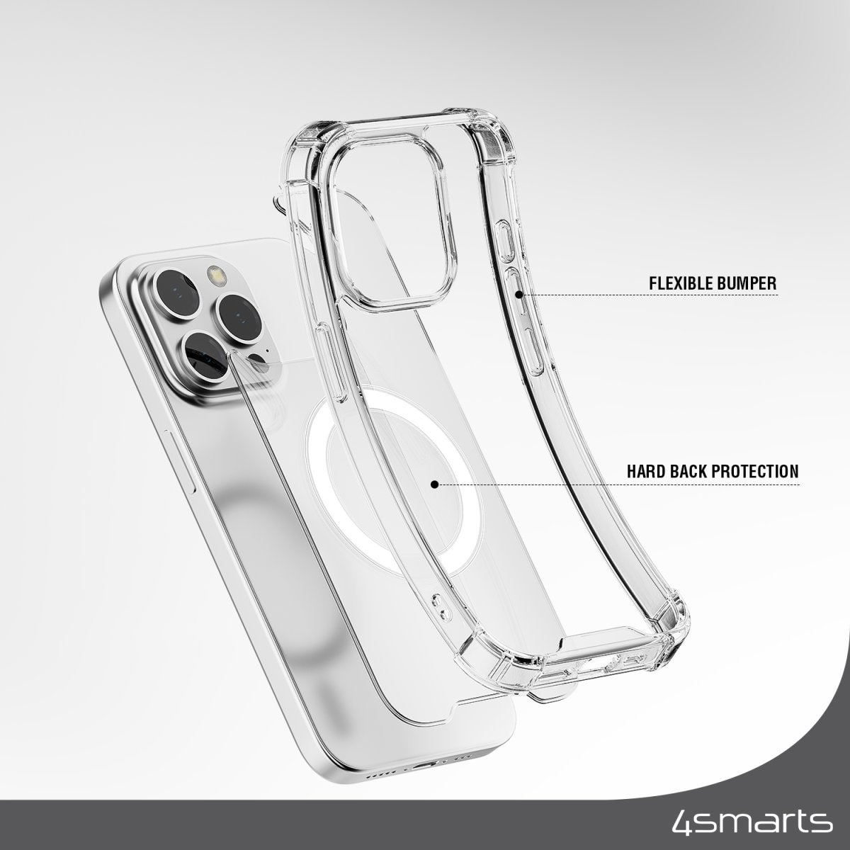 Funda 4smarts Hybrid Ibiza Para Apple Iphone 15 Pro Magsafe-Kompatibel