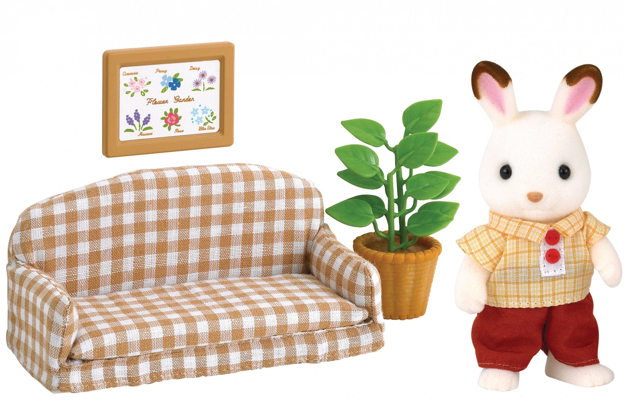 Epoch Sylvanian Families - Schokoladenhasen Vater Wohnzimmer Set 5013