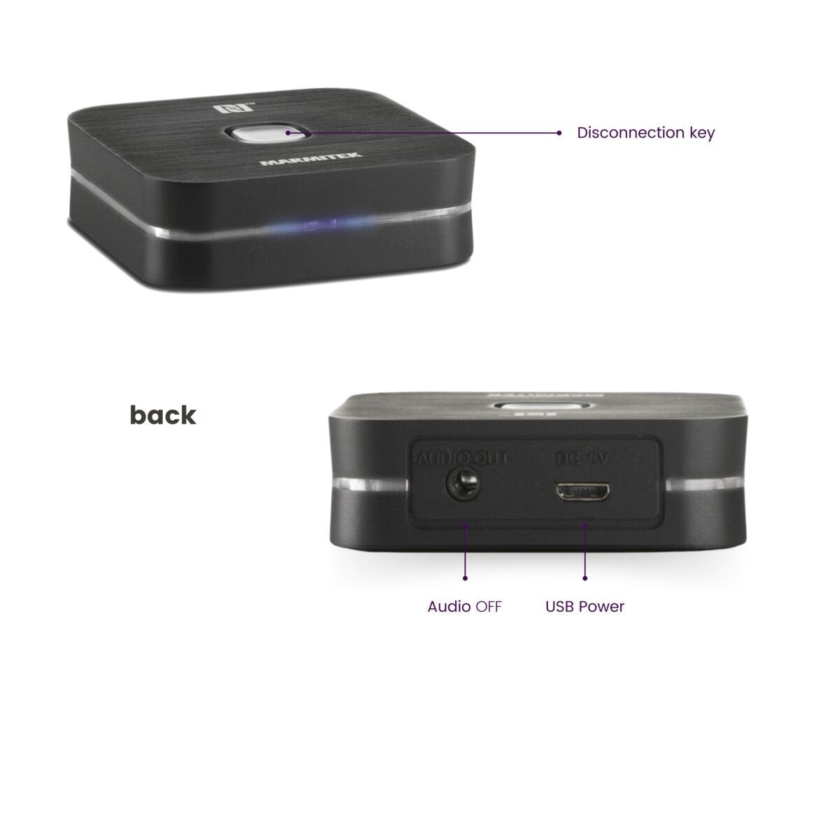 EAN 8718164531828 - Marmitek 25008182 receptor de audio bluetooth 100 m Negro imagen 5