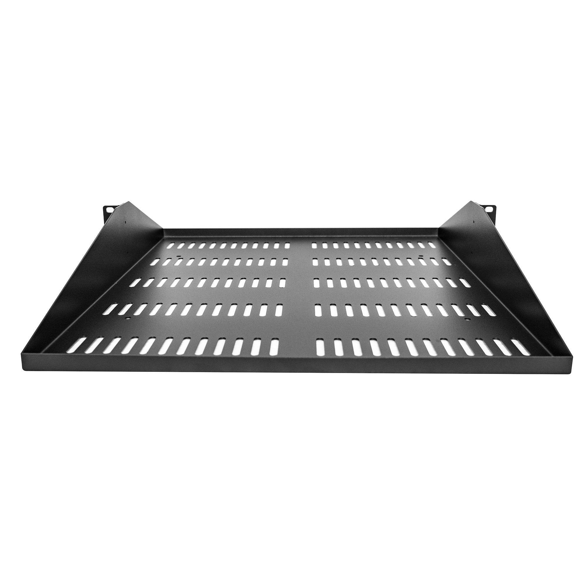 Startech.Com 2u 19 Pulgadas Bandeja De Rack Para Rack - Perforierte, Freitragende Rack Ablage Con Zentrierter Fijación - Belüftete Rack Ablage - Belastbarkeit 91kg - 50cm Profundo (Shelf-2u-20-Center-V)