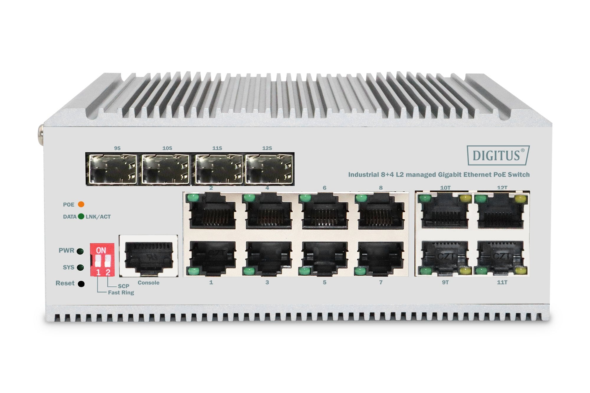 Switch Digitus 8 Puertos Gigabit Poe, L2 Adminimrado, 4 Sfp Uplink