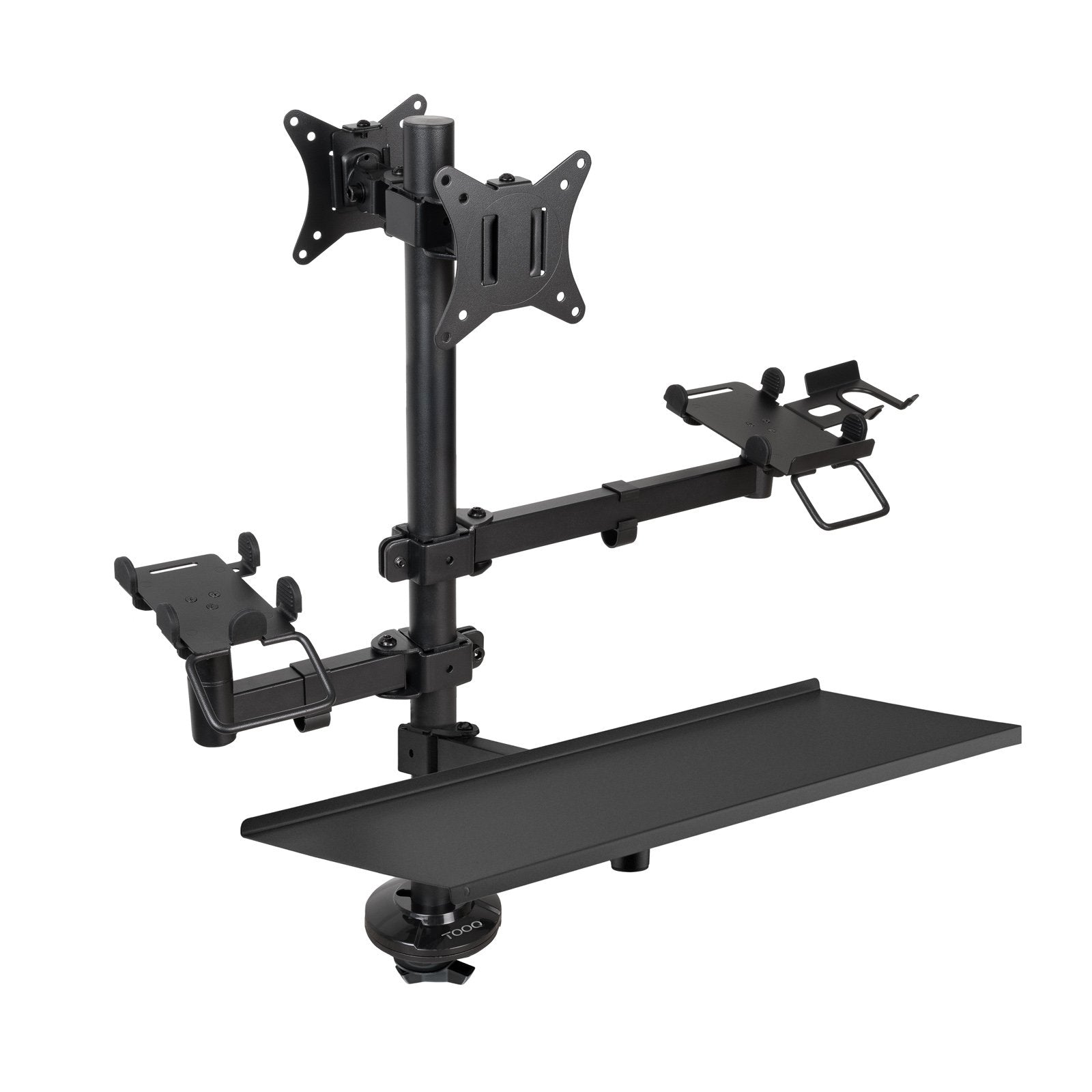 Soporte De Mesa Para Tpv 2 Monitores Tooq Tqpm0003 Giratorio Inclinable Rotatorio Hasta 9kg