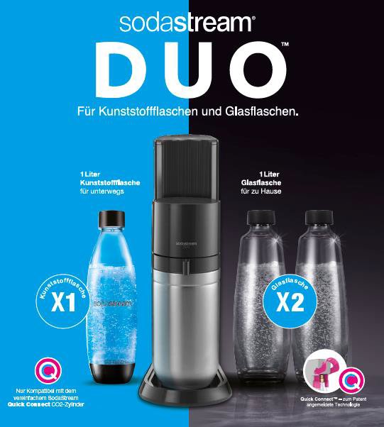 Dispensador De Agua Sodastream Duo Advantage Pack Titanio, Fabricante De Agua Con Gas 1016813490