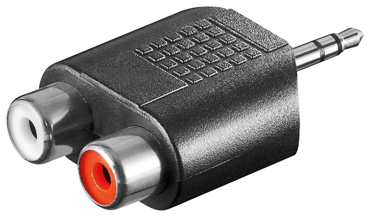 Adapter 3,5mm > Stereocinch Schwarz, Bulk