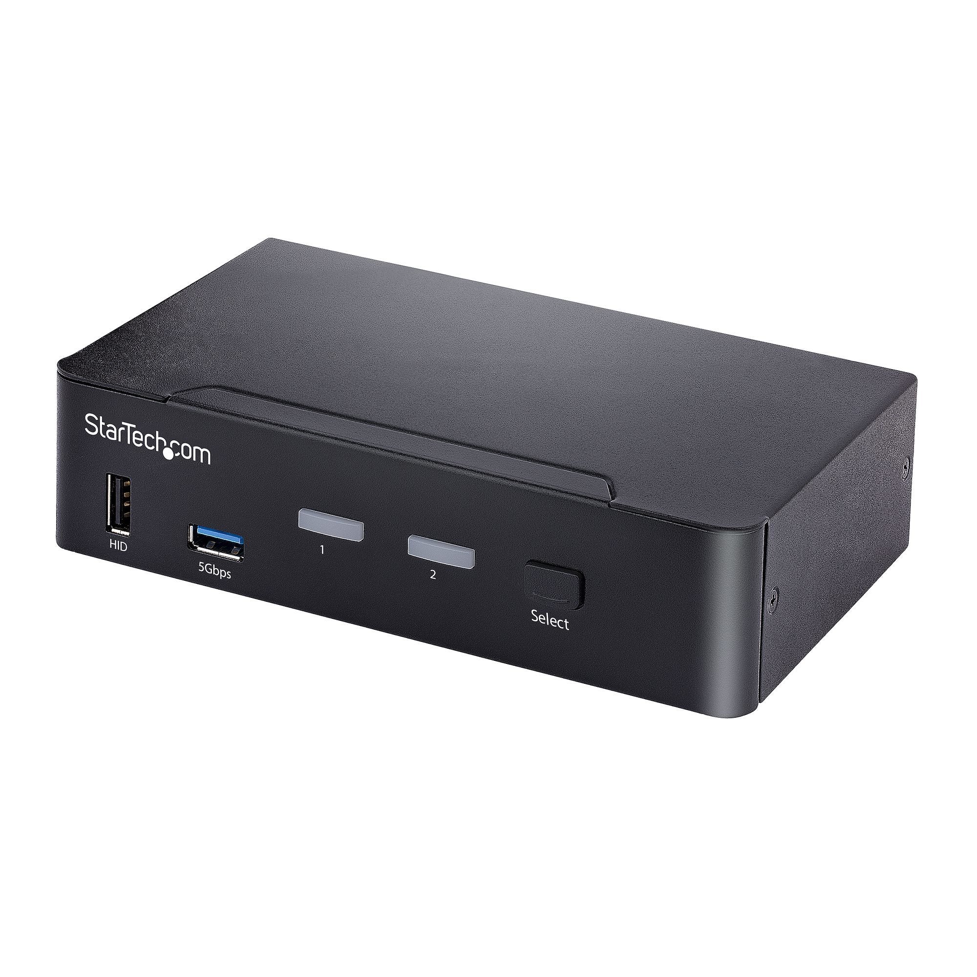 Startech Switch Kvm Usb C Tipo C, De 2 Puertos Displayport 4k 60hz, Audio 3,5mm, Hub 4x Usb Y 2x Usb A 3.2 Gen 1 De 5gbps