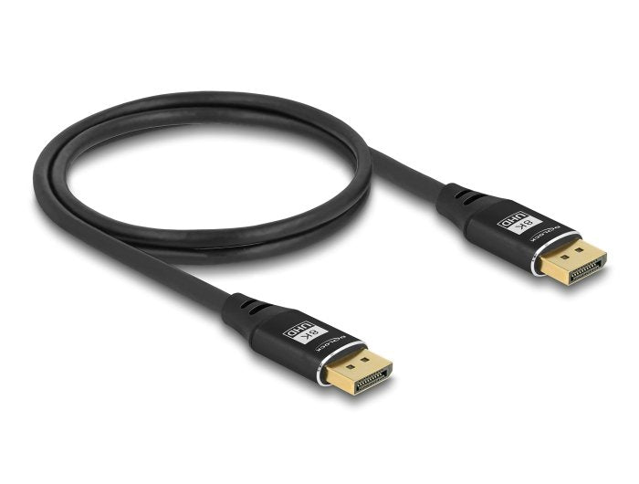 Delock 80621 Cable Displayport 8k 60 Hz 2 M Negro Metal