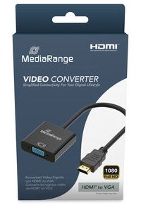 Mediarange Hdmi A Vga Hd15 Video Convertidor, 20cm, Sw
