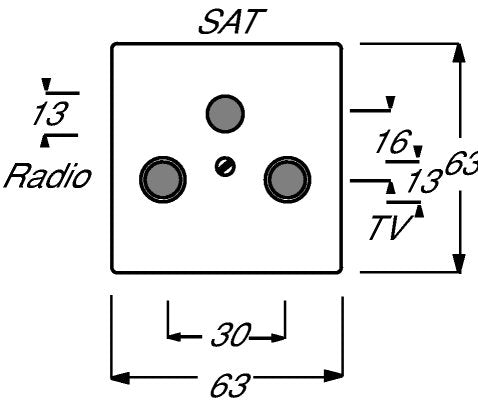 Busch Jaeger Bj 1743-885 Abdeck.F.Antennensteckdosen M.2 Anschlüssen Future Linear Schwarz