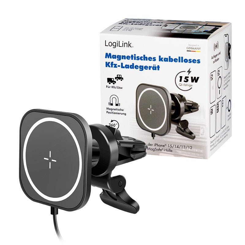 Logilink Car Charger Magnetische Kfz-Smartphonehalterung