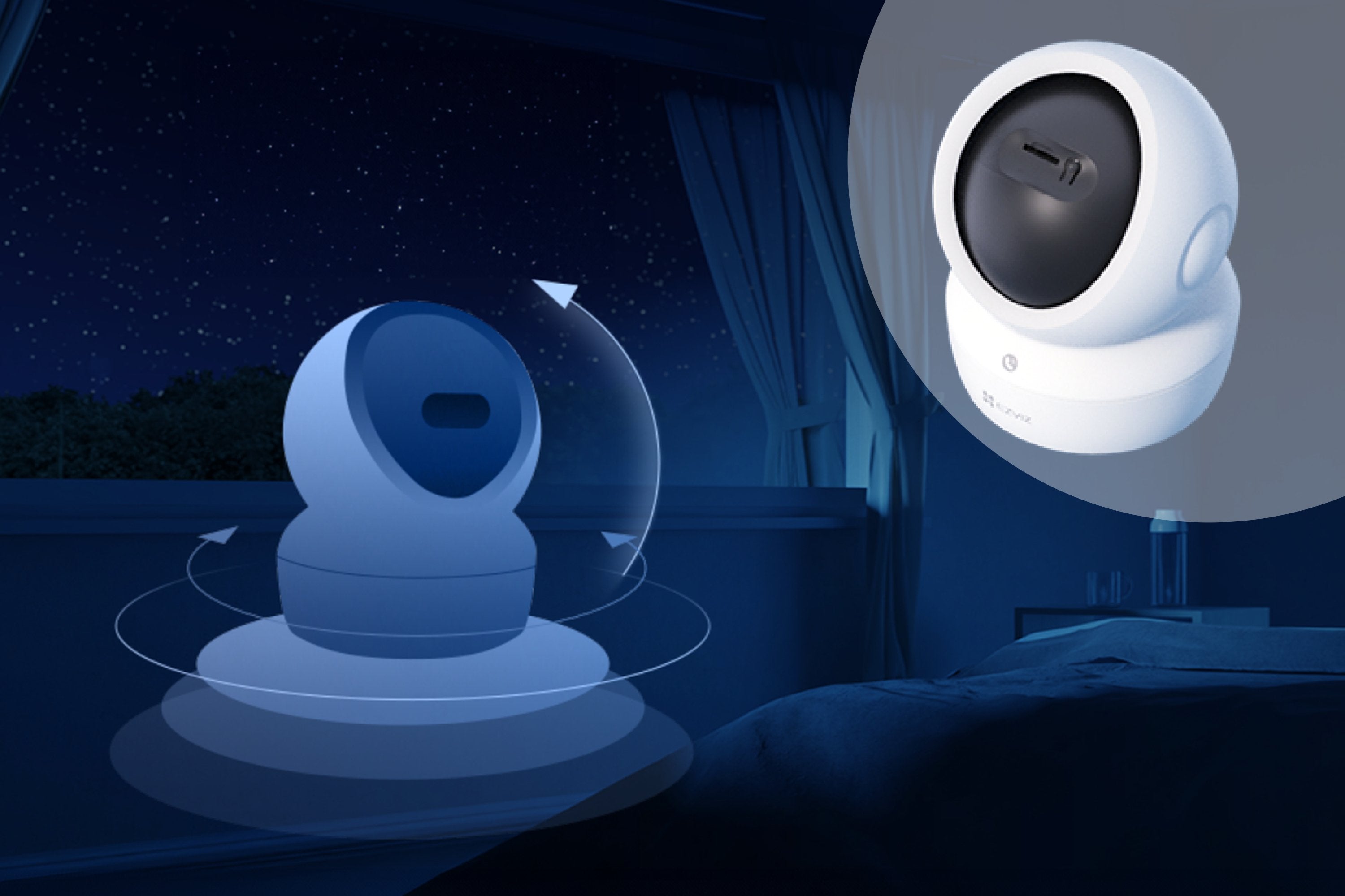 EAN 6941545642147 - EZVIZ H6c G1 3K Esférico Cámara de seguridad IP Interior 2880 x 1620 Pixeles Techo/Pared/Escritorio imagen 38