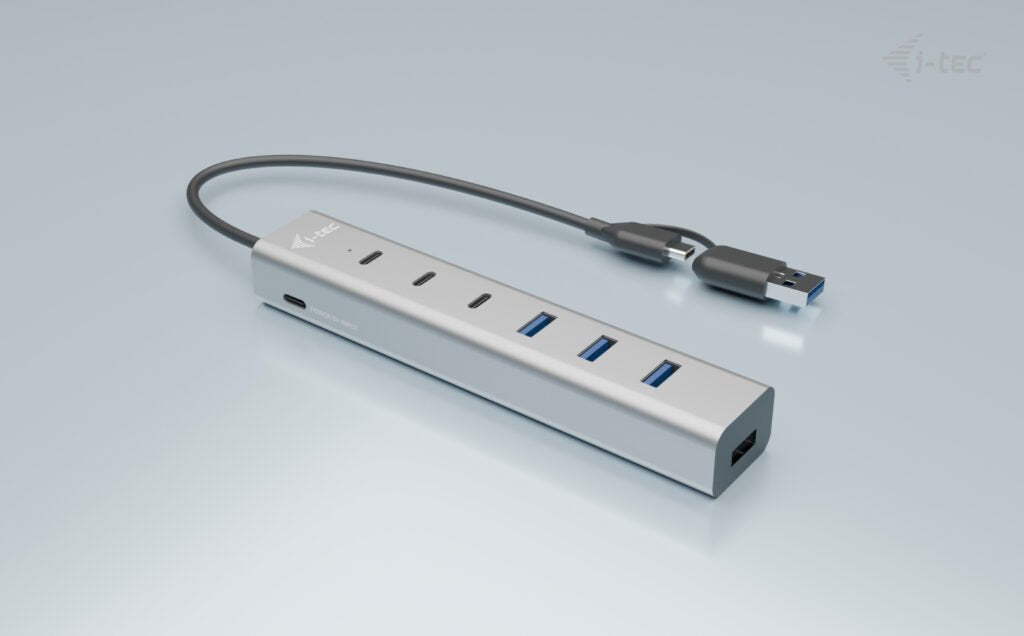 EAN 8595611707193 - i-tec CAHUBMETAL7 hub de interfaz USB 3.2 Gen 1 (3.1 Gen 1) Type-A + Type-C 5 Mbit/s Gris imagen 3