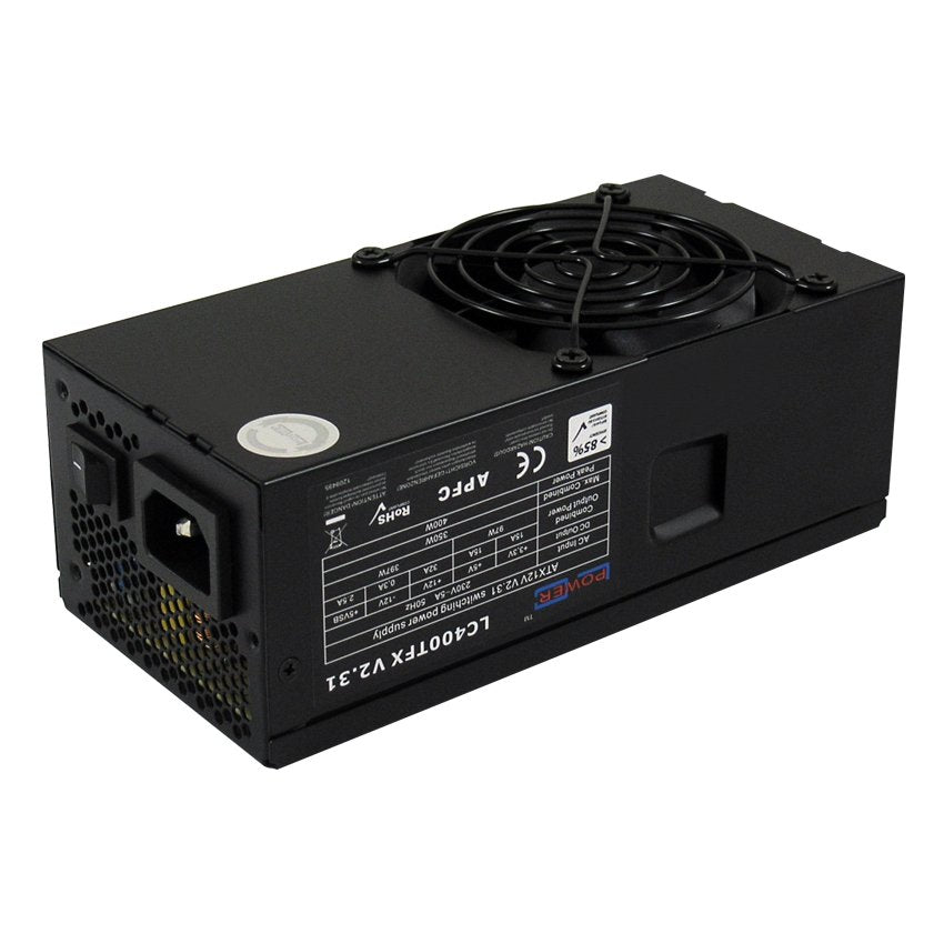 Gehäuse Microjoower Matx 1406mb-400tf Usb-C Usb-A Hd Audio Mit Netzteil