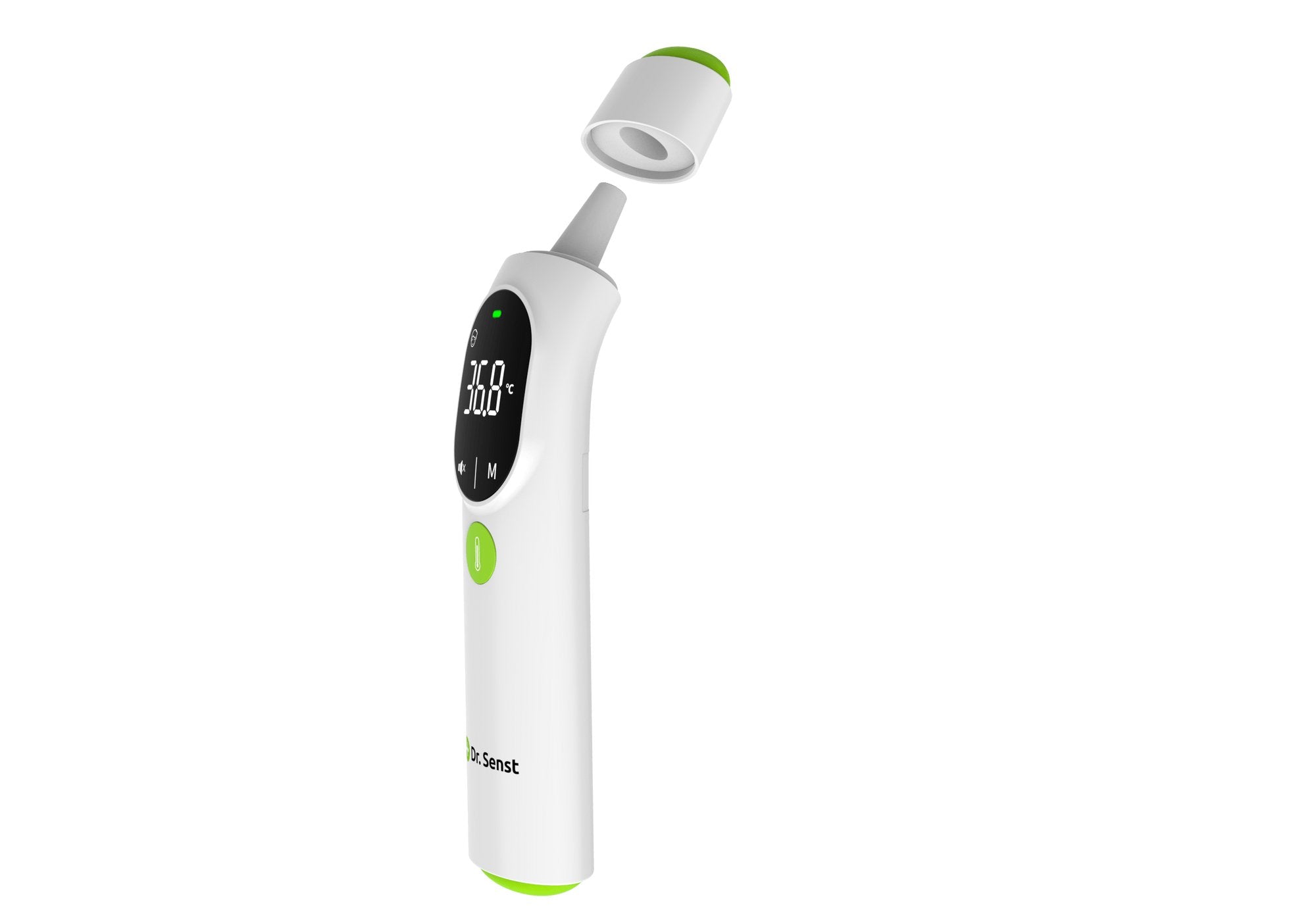 EAN 4250175862354 - Dr. Senst DET-20F Termómetro con sensor remoto Verde, Blanco Oído, Frente Botones imagen 3