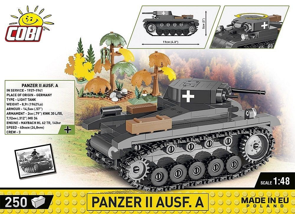 Cobi Hc Wwii Panzer Ii Ausf. A 250 Kl. 2718
