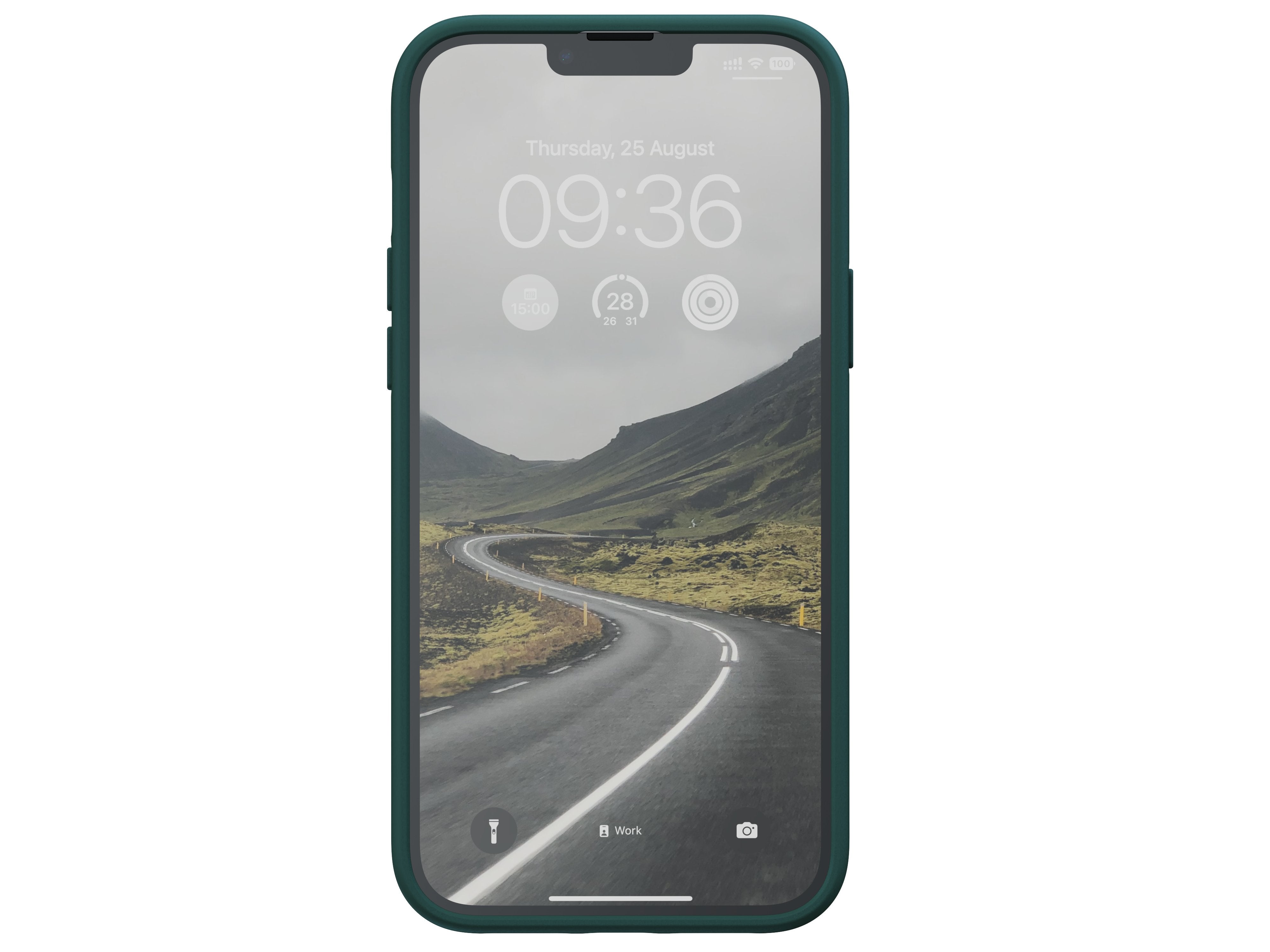 Funda Magsafe Iphone 12/13/14 Plus Piel De Salmon Verde Oscuro Njord