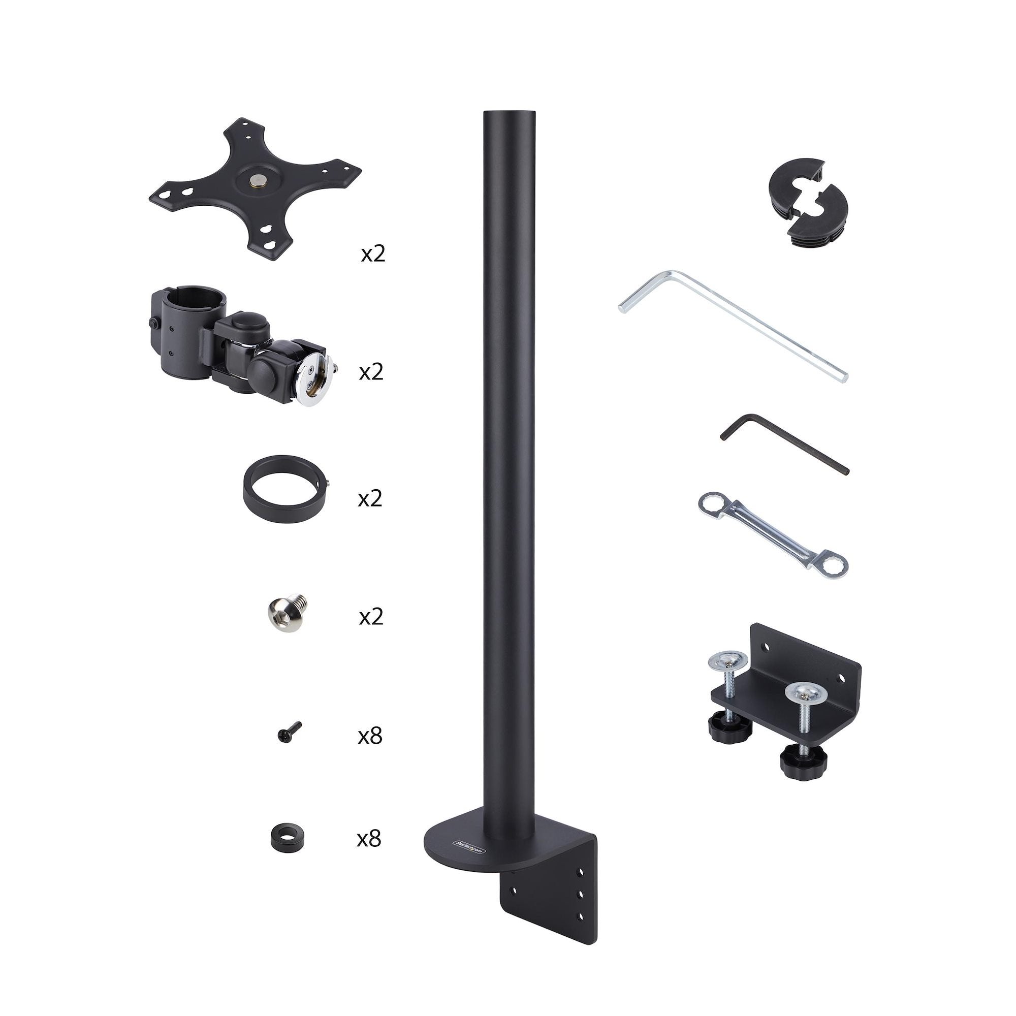 Startech.Com Dual Monitorhalterung 124,46cm 49zoll Fur 2 Vertikal Gestapelte Monitore 2x 16 Kg Vesa Bildschirmhalterung-Monitorarm