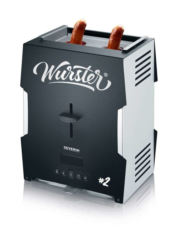 Parrilla Eléctrica Severin Wurster Wt 5005,  Negro/Gris, 2.000 Vatios, Parrilla Para Salchichas 4008146028328
