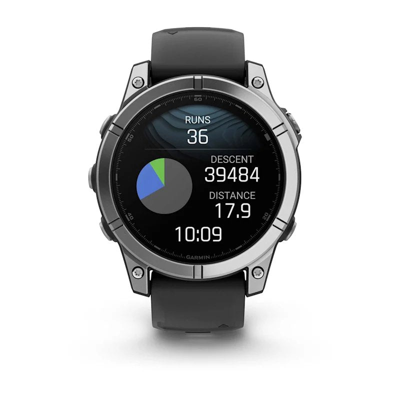 Smartwatch Garmin Fenix E Acero Inox Y Correa Negra  47mm