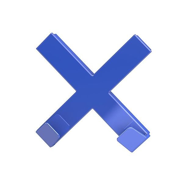 Novus Dahle 95550 Imán Mega Magnet Cruz Xl 9x9cm C/Ganchos Azul