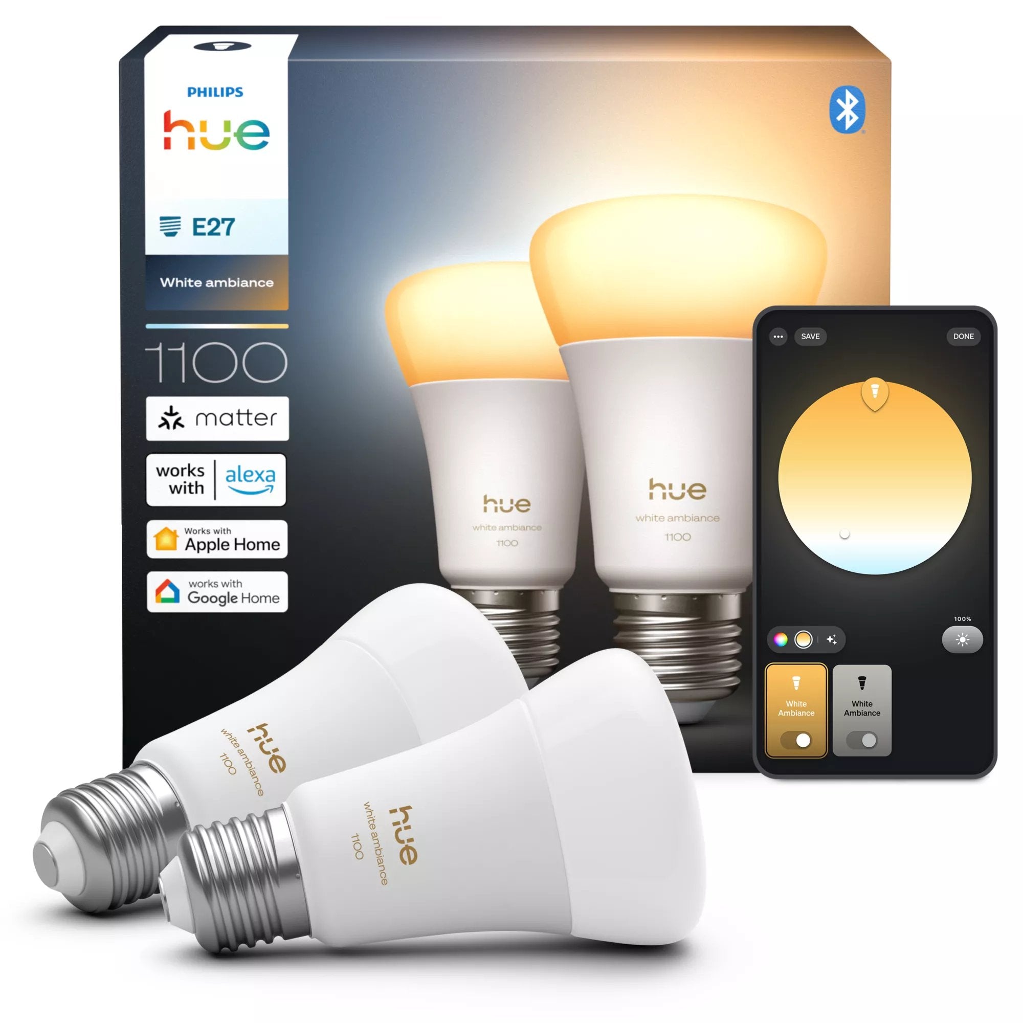 Philips Hue Wa E27 2er 75w