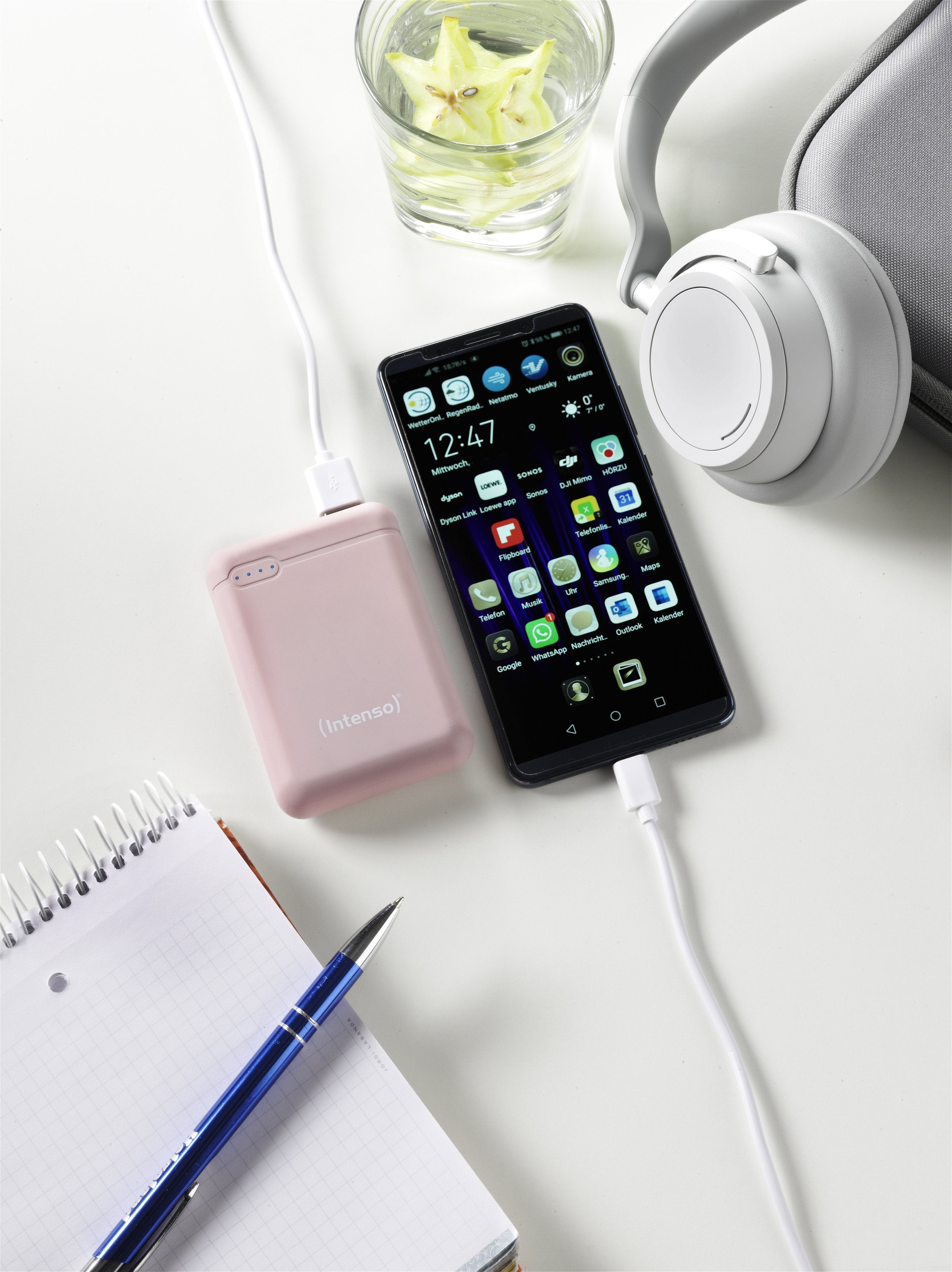 Intenso Powerbank Xs10000 Rosa 10000 Mah Incluye Cable Usb-A A Tipo C
