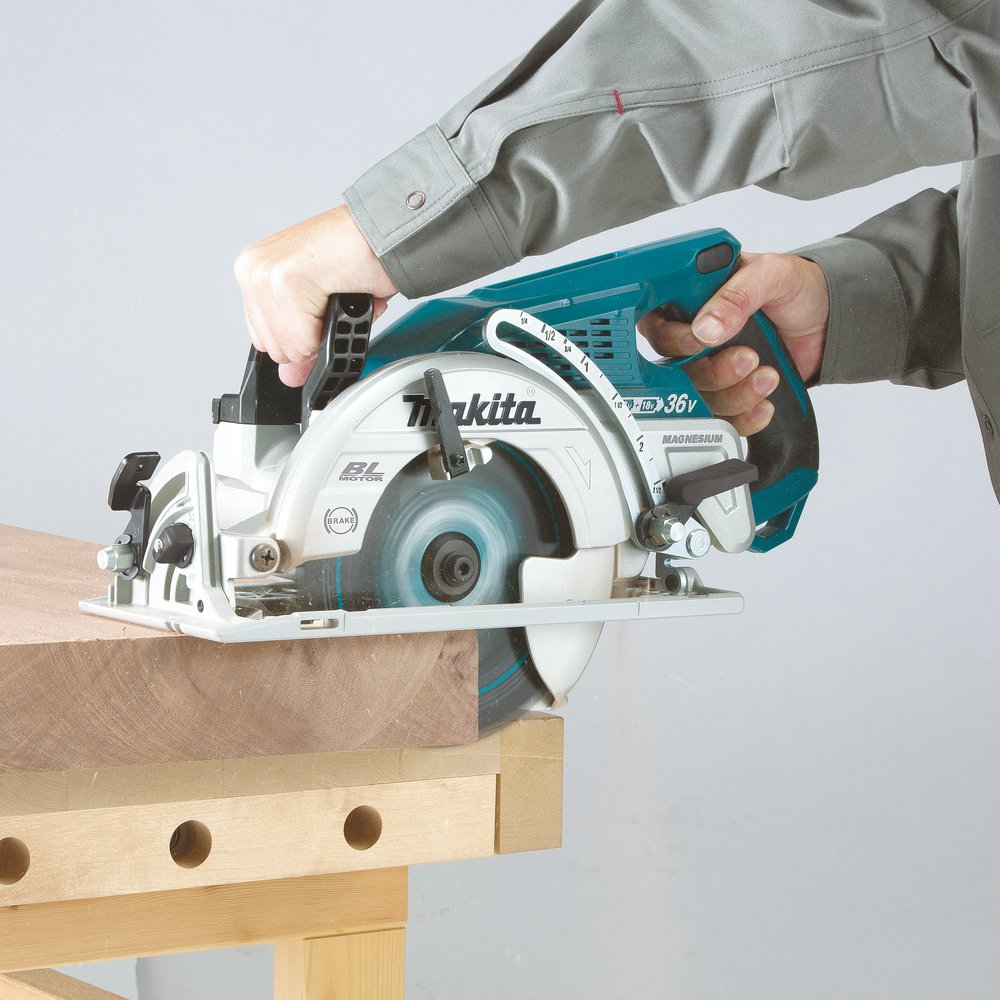 Sierra Circular Inalámbrica Makita Drs780z, 36 Voltios (2x18 V)