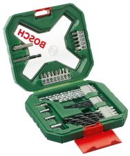 Juego De Taladro Y Destornillador Bosch X-Line, 34 Piezas, Juego De Brocas Y Puntas (Verde) 2607010608