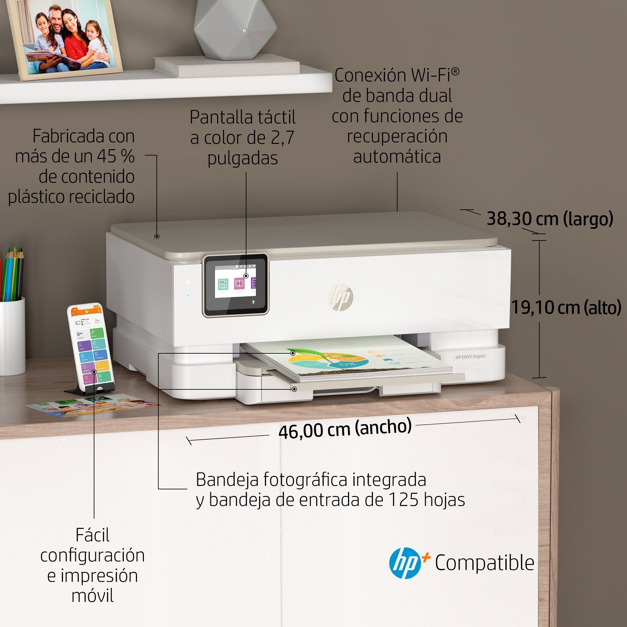 EAN 0195697742316 - HP ENVY Inspire 7220e All-in-One Printer Inyección de tinta térmica A4 4800 x 1200 DPI 15 ppm Wifi imagen 7