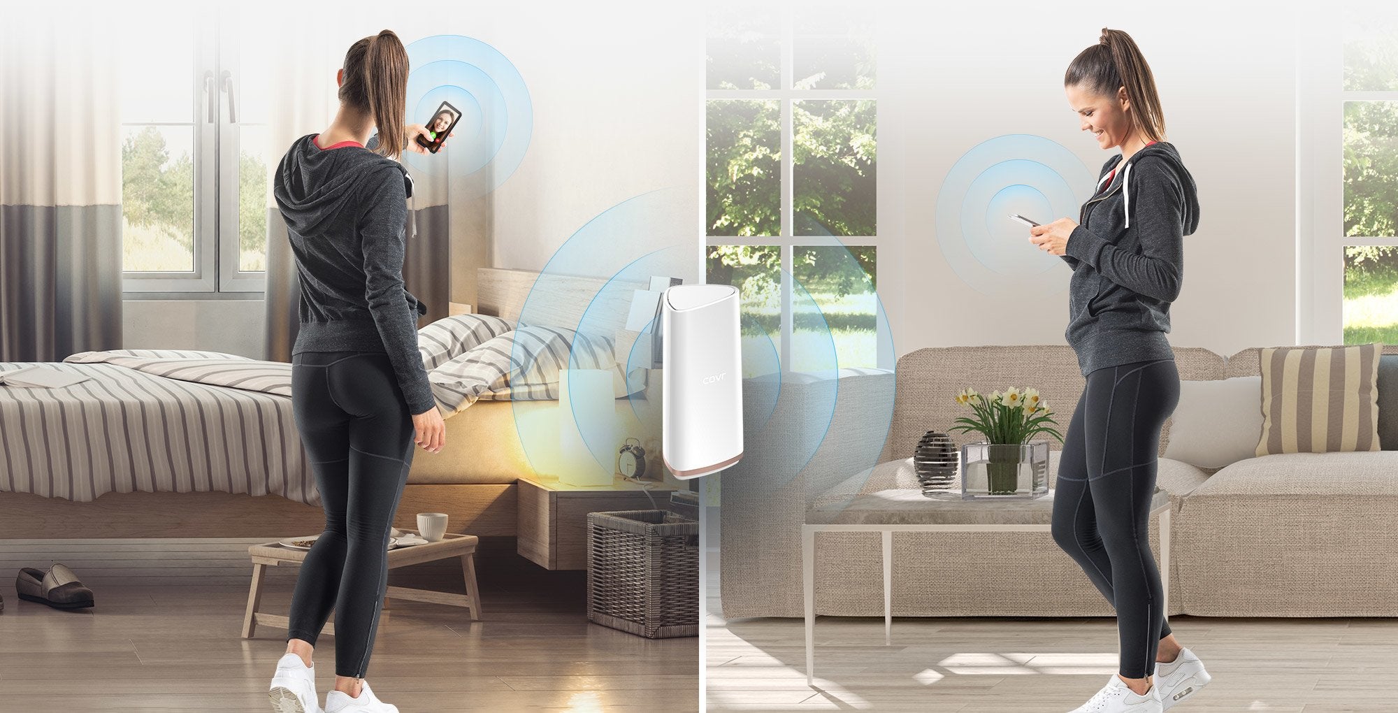 Punto De Acceso Wifi D-Link Covr-C2202 Mesh Tribanda Kit 2 Uds Interior Ac2200 2ptos Giga