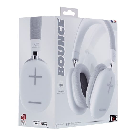 Tnb Bounce - Auricular Inalámbrico Bluetooth - Blanco Y Gris