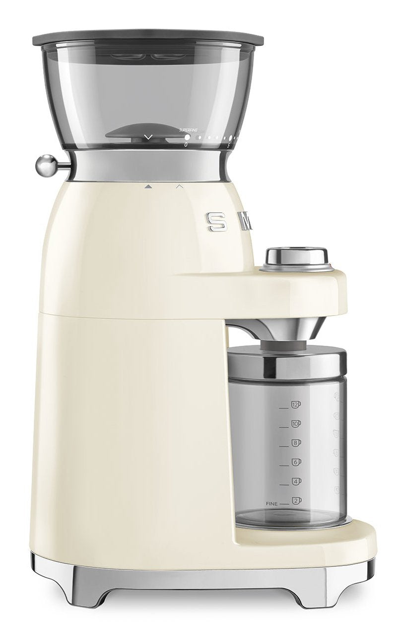 Smeg Kaffeemühle Cgf03creu, 15 Mahlgrade, 240g Bohnenbeh., 150w, Creme