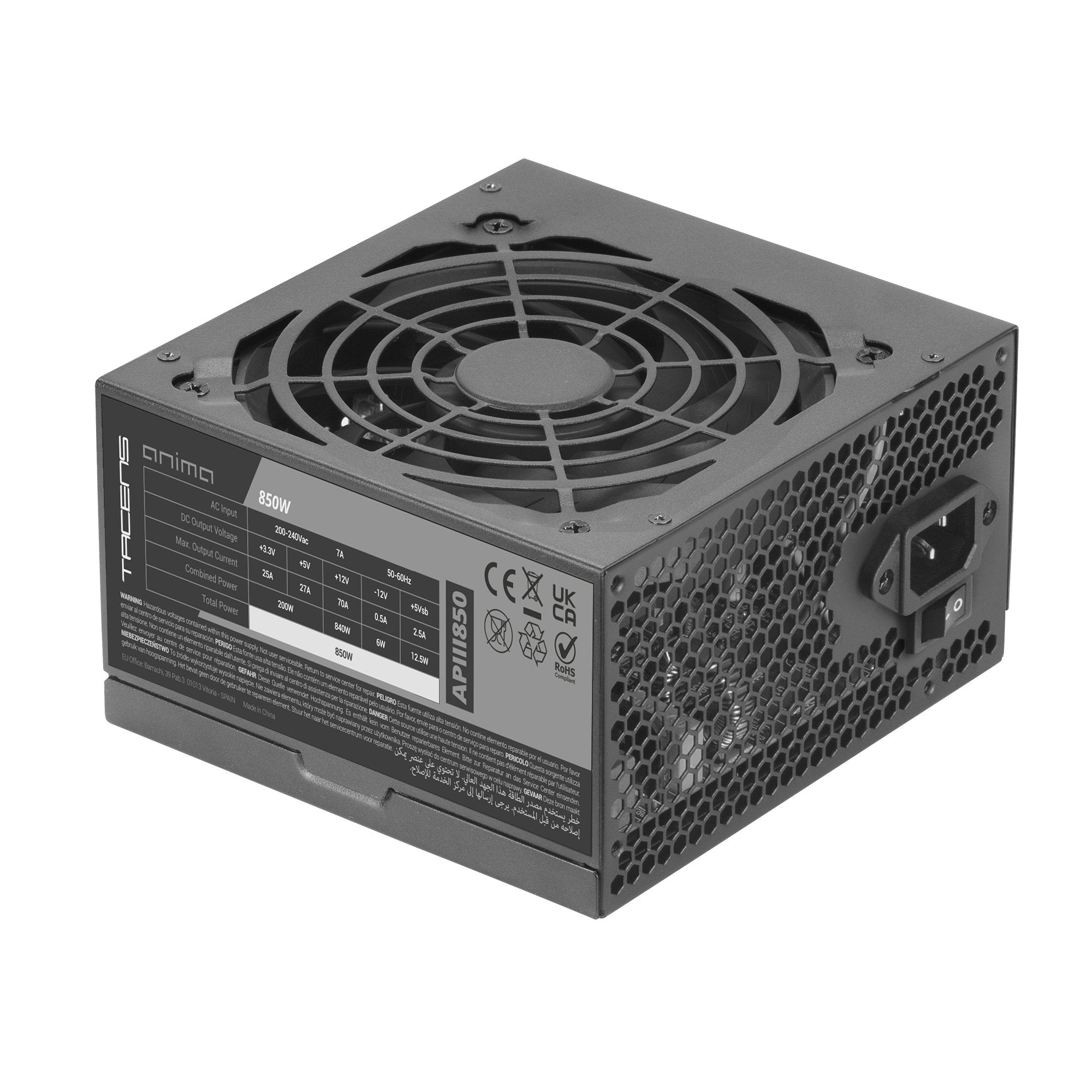 EAN 8435693107279 - Tacens Anima APIII850 unidad de fuente de alimentación 24-pin ATX imagen 5