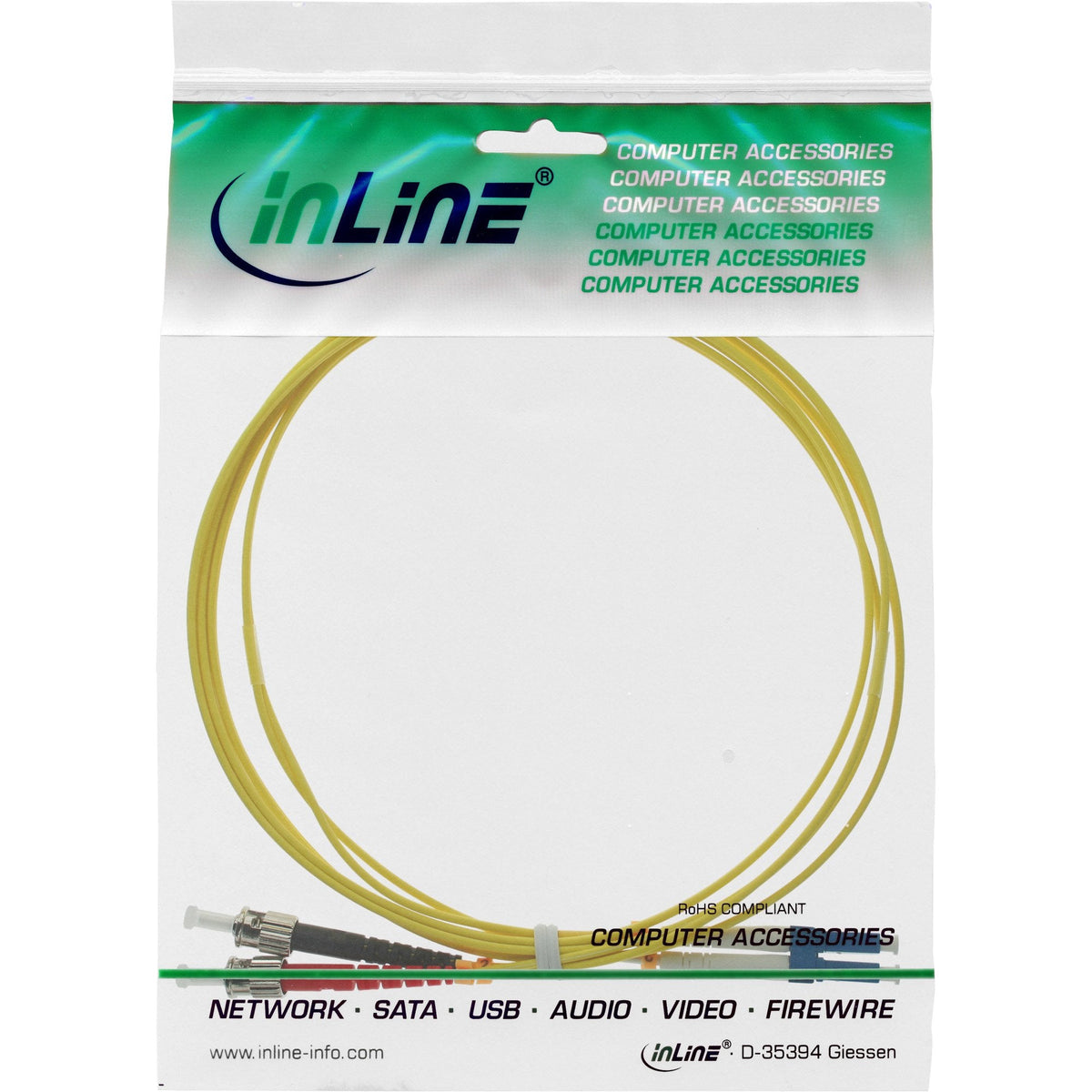 Cable Duplex De Fibra Óptica Inline Lc/St 9/125?M Om2 10m
