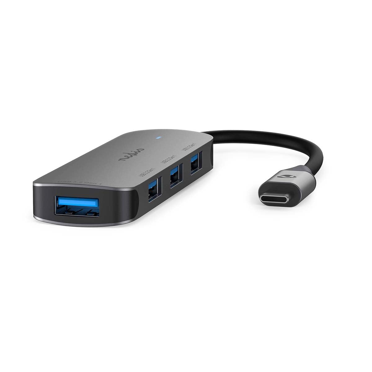 Nedis Ccgb64220gy01 Hub De Interfaz Usb 3.2 Gen 1 [3.1 Gen 1] Type-C 5000 Mbit/S Gris