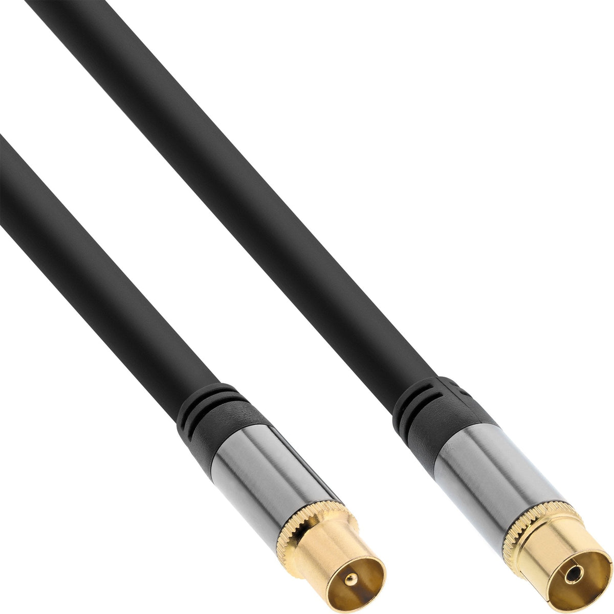 Cable De Antena Inline Premium, 4x Blindado, >110db, Negro, 10m
