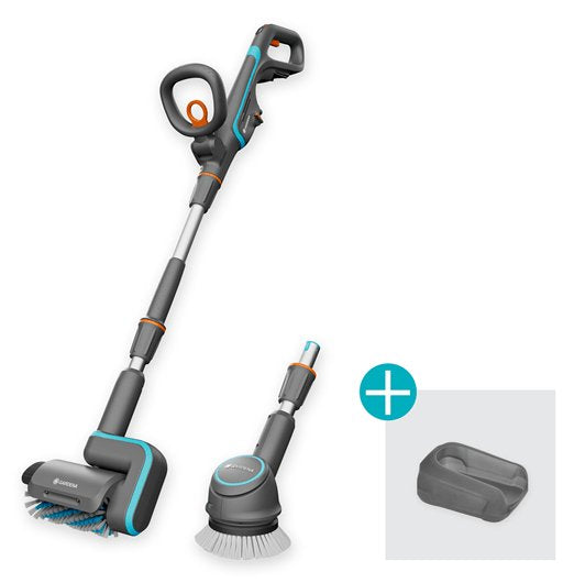 Multilimpiador Inalámbrico Gardena Aquabrush Universal 18v P4a Solo, Limpiador De Suelos Duros Gris/Turquesa, Sin Batería Ni Cargador, Power For All Alliance 14842-55