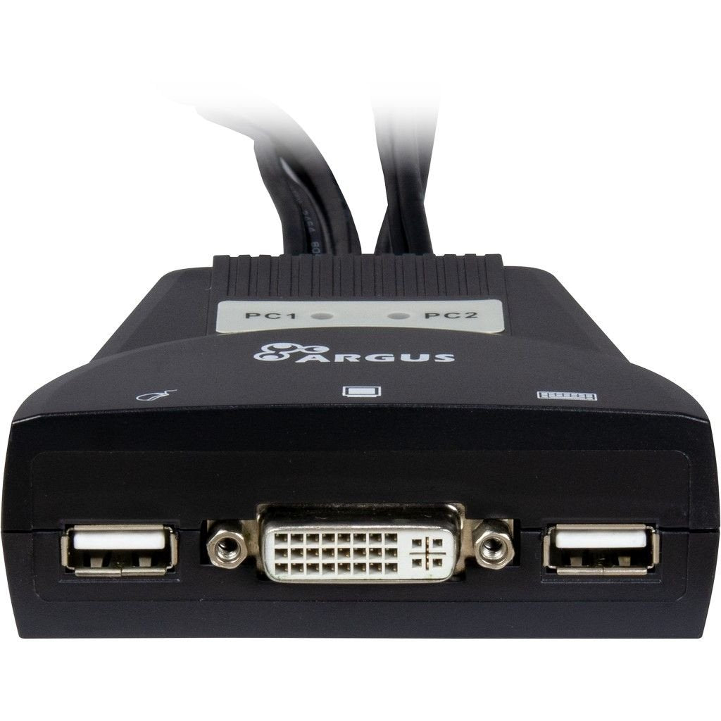 Switch Kvm Inter-Tech Ls-21da Dvi, 2 Puertos, Plástico