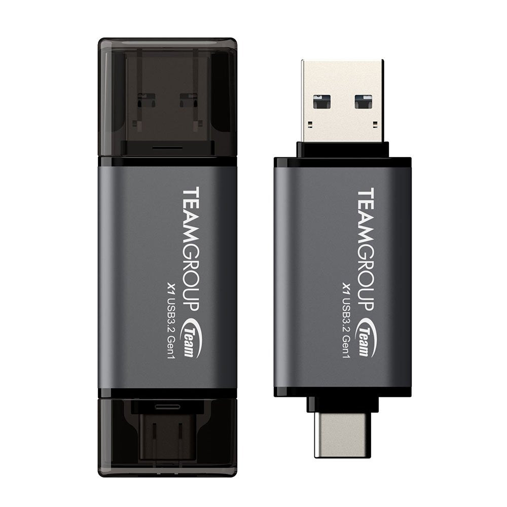 EAN 4711430803746 - Team Group X1 USB 3.2 Gen1 unidad flash USB 128 GB USB Type-A / USB Type-C 3.2 Gen 1 (3.1 Gen 1) Negro, G imagen 1