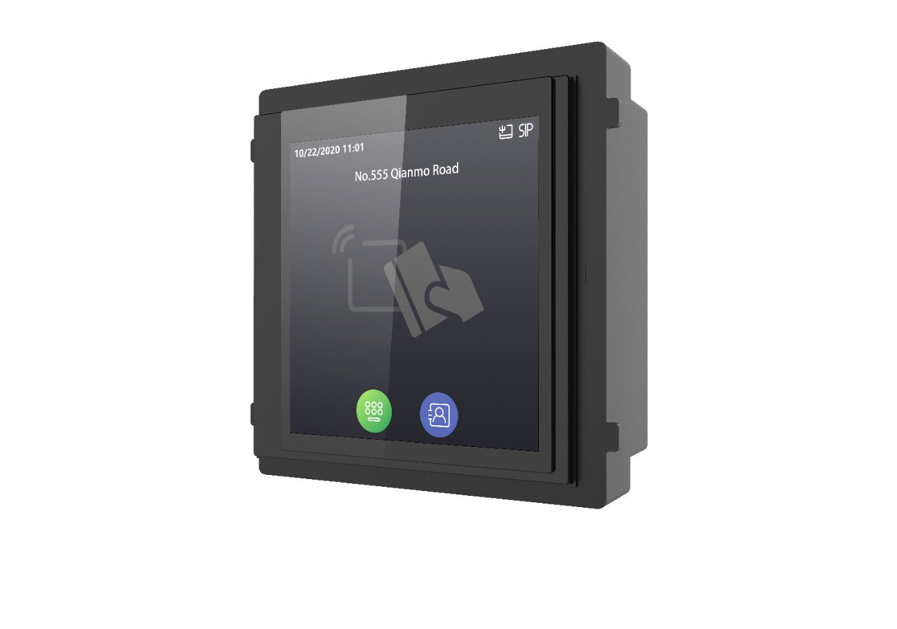 Videoportero Módulo Puerta Pantalla Táctil 4" Lector Tarjetas Em Ip65 Ik08 Hikvision