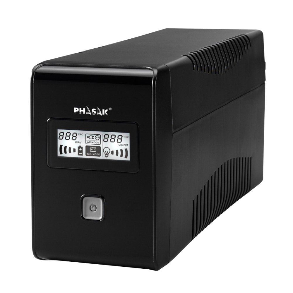 Sai Línea Interactiva Phasak 650 Va Lcd Interactive 650va 2 Salidas Formato Torre
