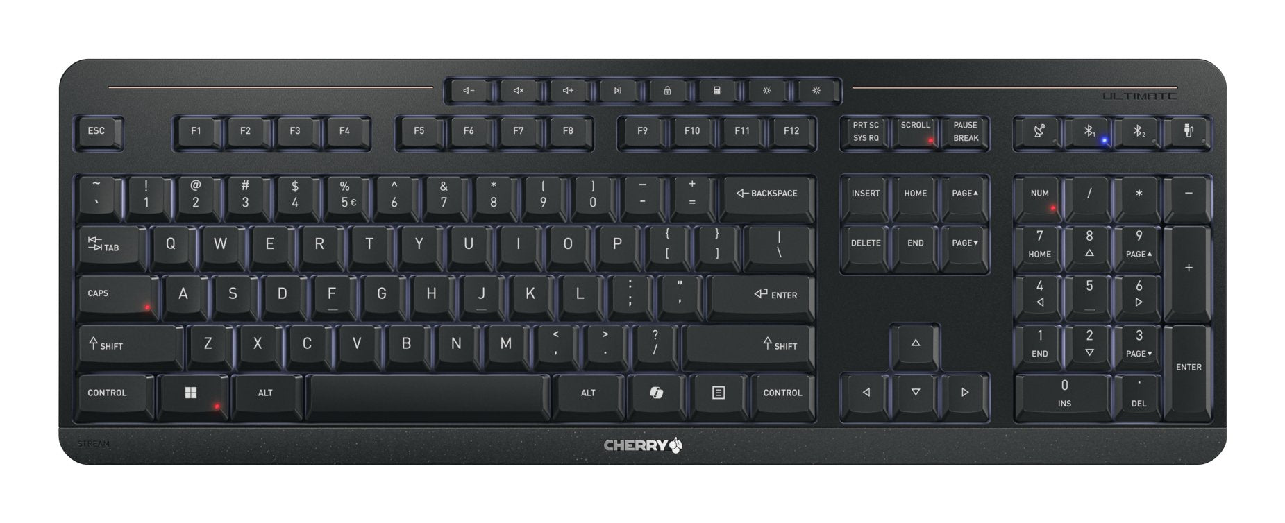 EAN 840183609153 - CHERRY Stream keyboard ultimate teclado Hogar / Oficina USB + RF Wireless + Bluetooth QWERTY Inglés Negro imagen 1