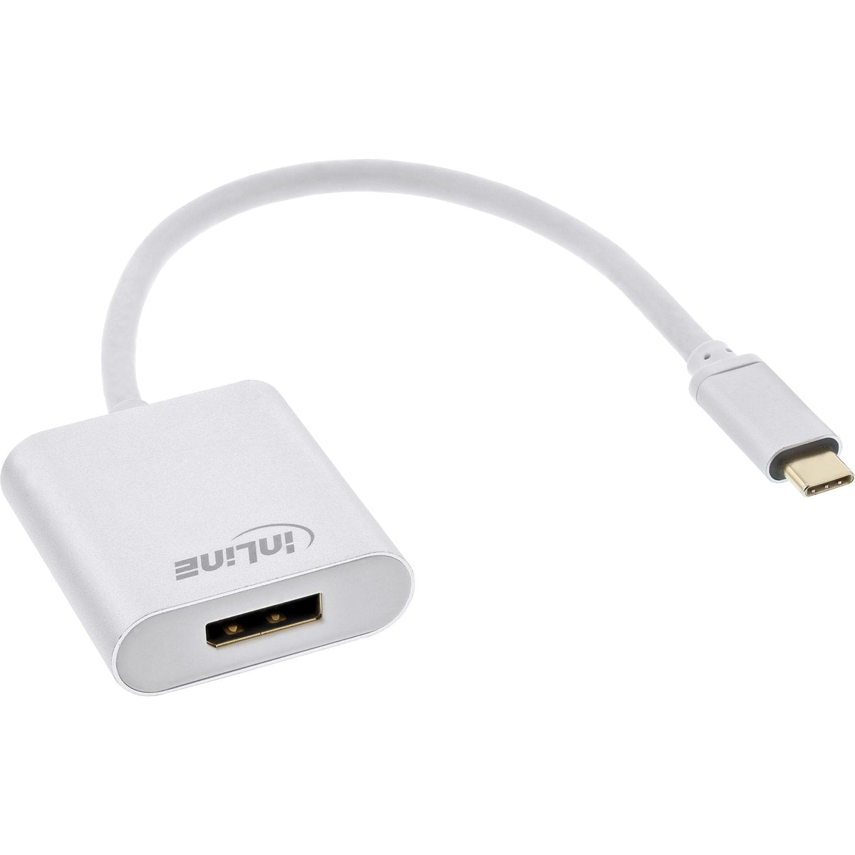 Adaptador Usb Inline, Usb Tipo C Macho A Displayport Hembra (Modo Alternativo Dp), 4k2k, Plata, 0,2 M