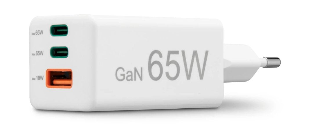 Hama Ladowarka Sieciowa Mini Gan 65w Pd/Qc 2x Usb-C, 1x Usb-A Biala